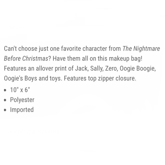 LOUNGEFLY NIGHTMARE BEFORE CHRISTMAS MAKEUP BAG! - Picture 4 of 4